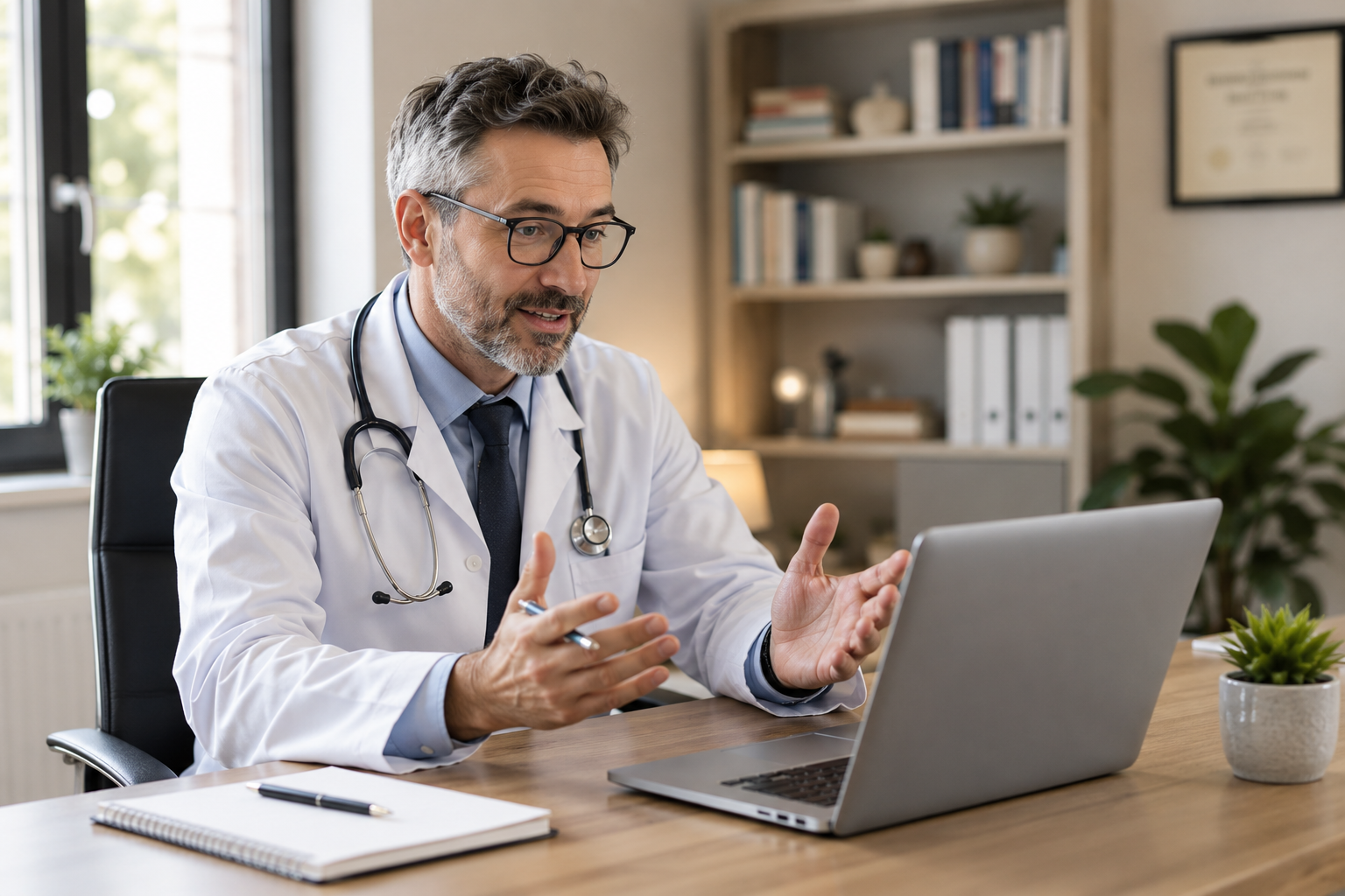 Visit-E healthcare professional providing virtual care