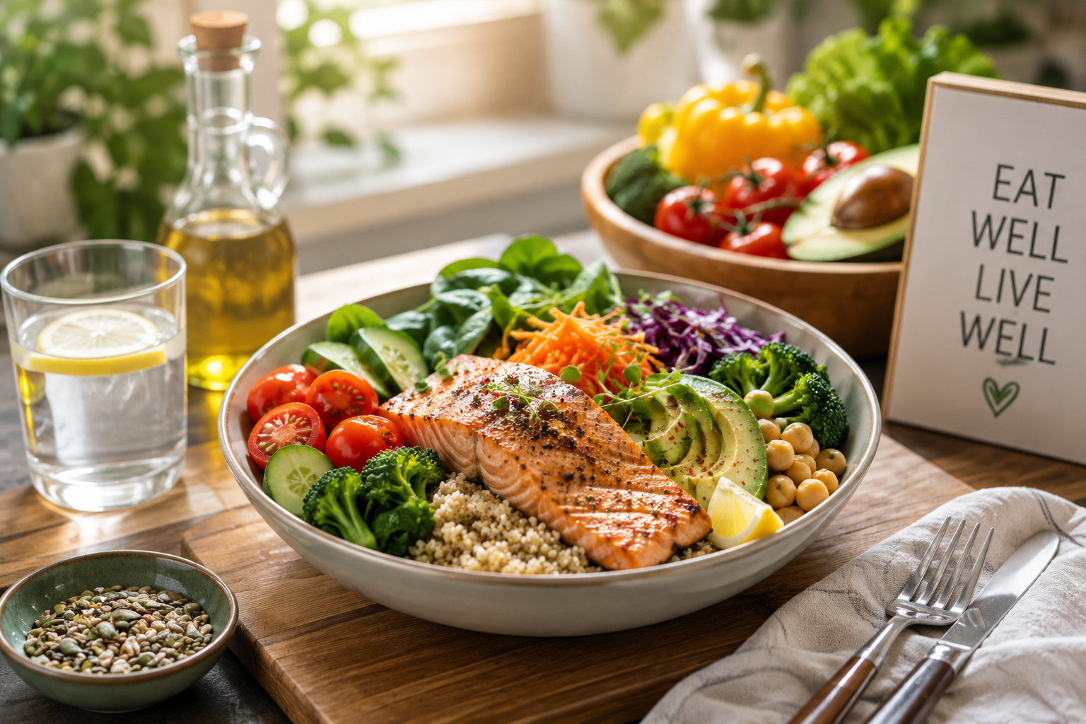 Healthy nutrition and balanced meal